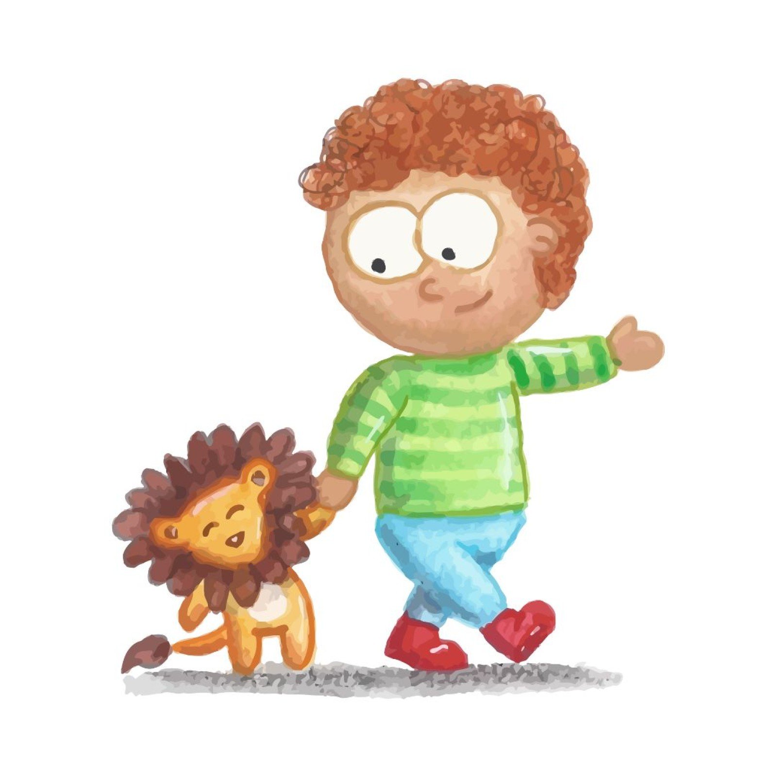 Illustratie: Zjuulke met Leike de leeuw door Studio Toussaint